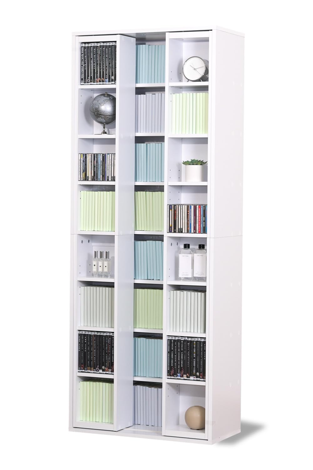 Amazon｜JKプラン スライド本棚 大容量 白 幅70 奥行33 高さ180 漫画